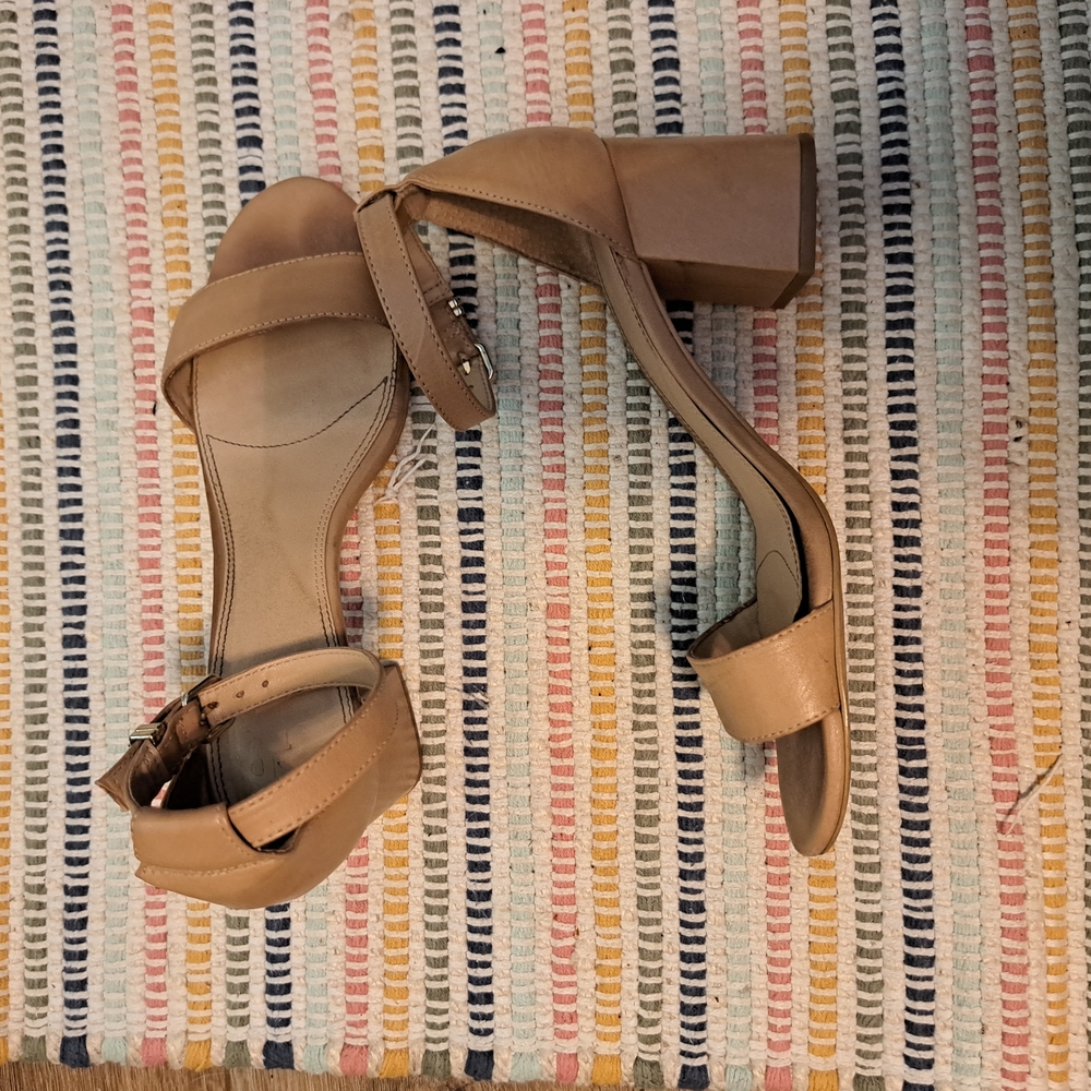 Gianni Bini Tan Block Heel Sandals